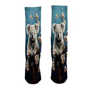 Koala Bear Sublimated front and back Adult Crew Socks